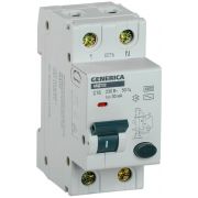 Выключатель автоматический дифференциального тока 2п C 16А 30мА тип AC 6кА АВДТ 32 C16 GENERICA IEK MAD25-5-016-C-30