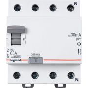 Выключатель дифференциального тока (УЗО) 4п 63А 30мА тип AC RX3 Leg 402064