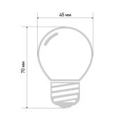 Лампа светодиодная 2Вт шар d45 5LED красн. E27 Neon-Night 405-112